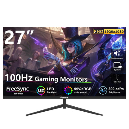 27 Inch IPS Gaming Monitor 100Hz Frameless 1080P HDMI