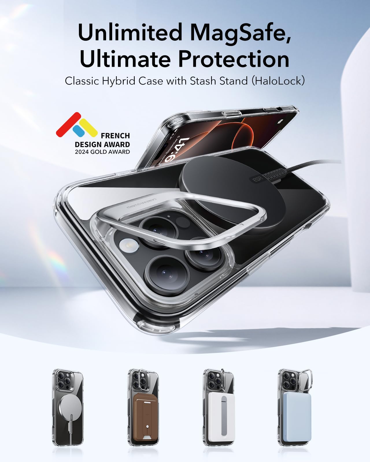 Military-Grade Clear Case for iPhone 16 Pro Max