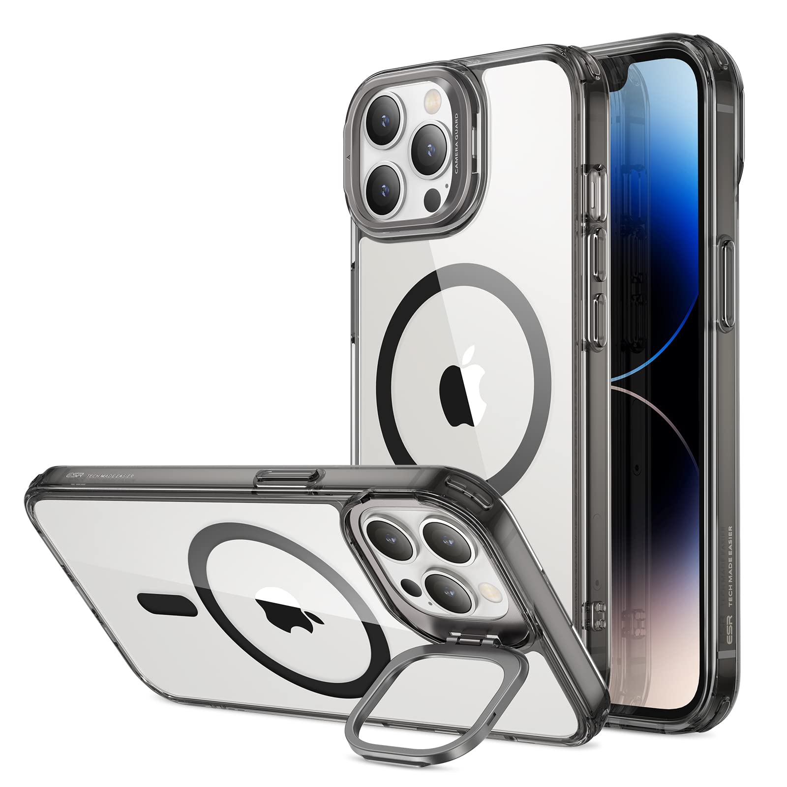 Military-Grade iPhone 16 Pro Max Case with Built-in Stand