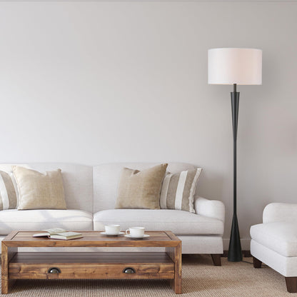 Modern 70 Inch Floor Lamp with Soft White Shade