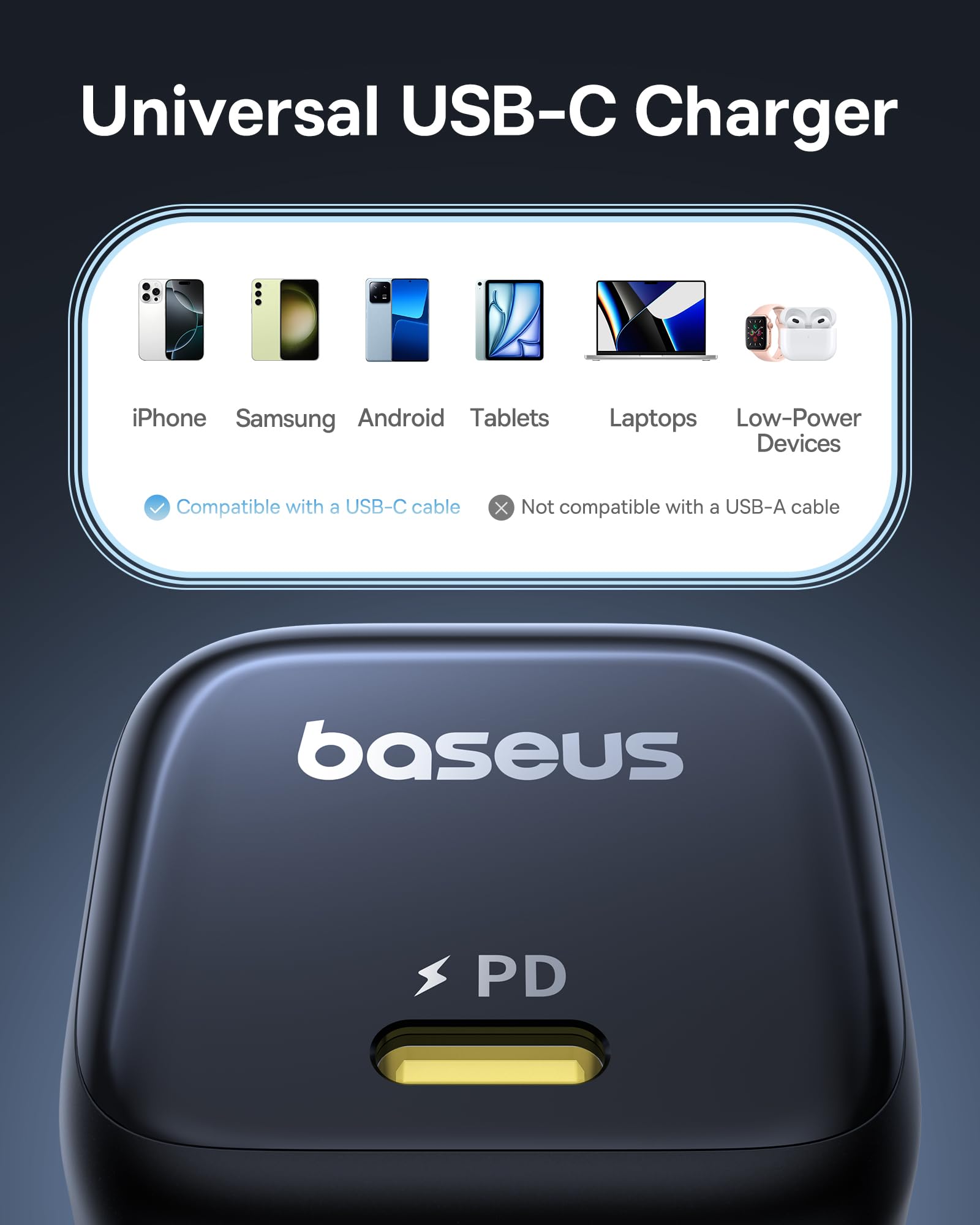 Baseus 45W USB C Fast Charger Block 2 Pack