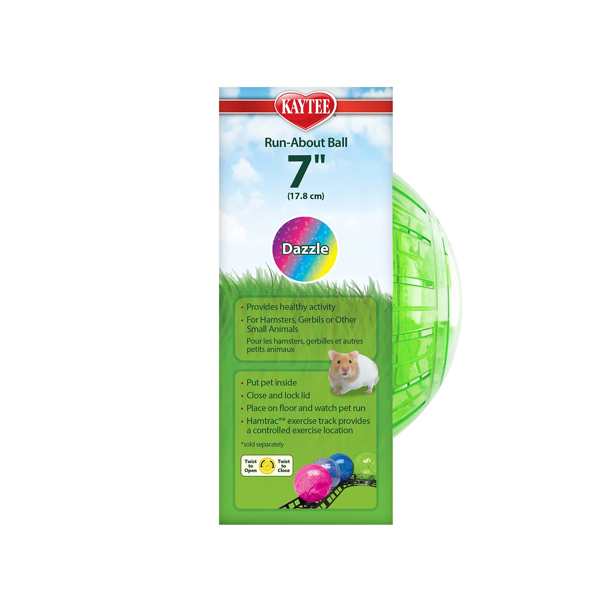 Kaytee 5 Inch Clear Exercise Ball for Dwarf Hamsters