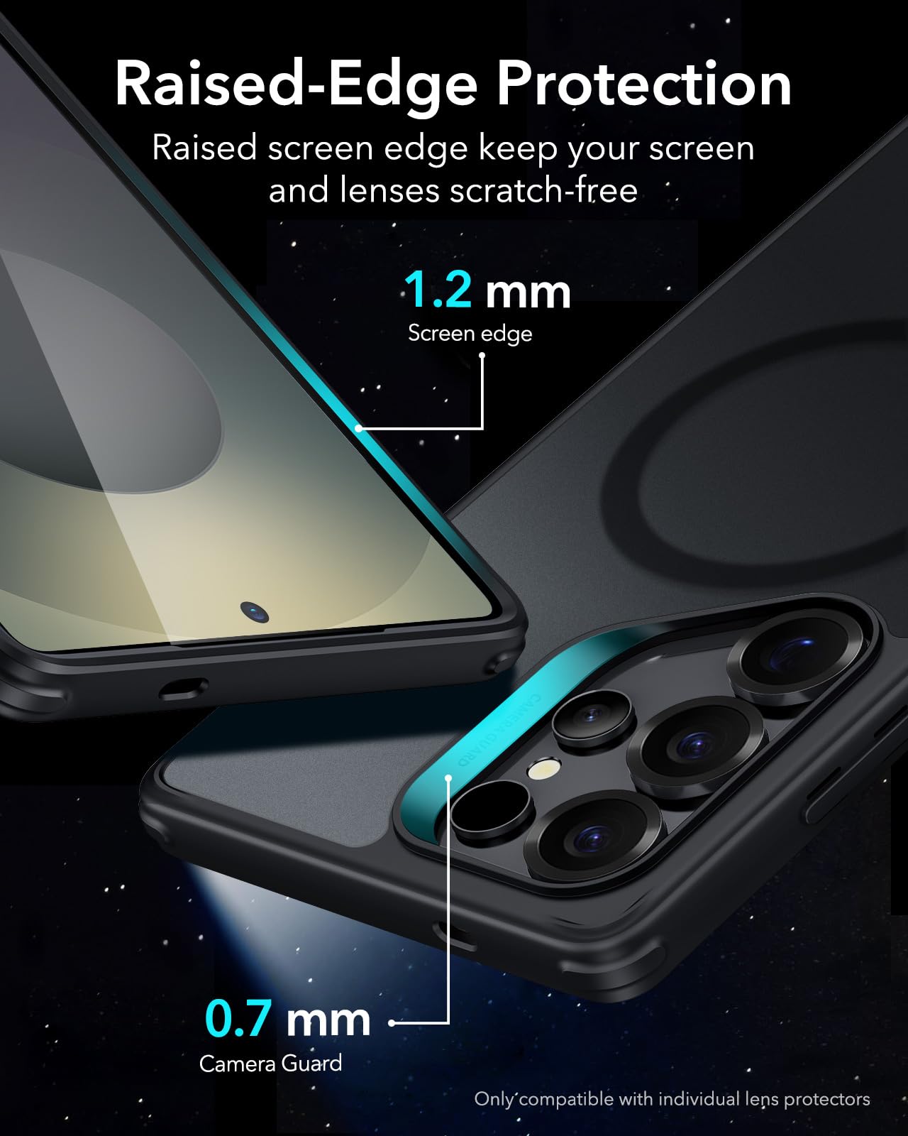 ESR Clear Black Case for Samsung Galaxy S25 Ultra
