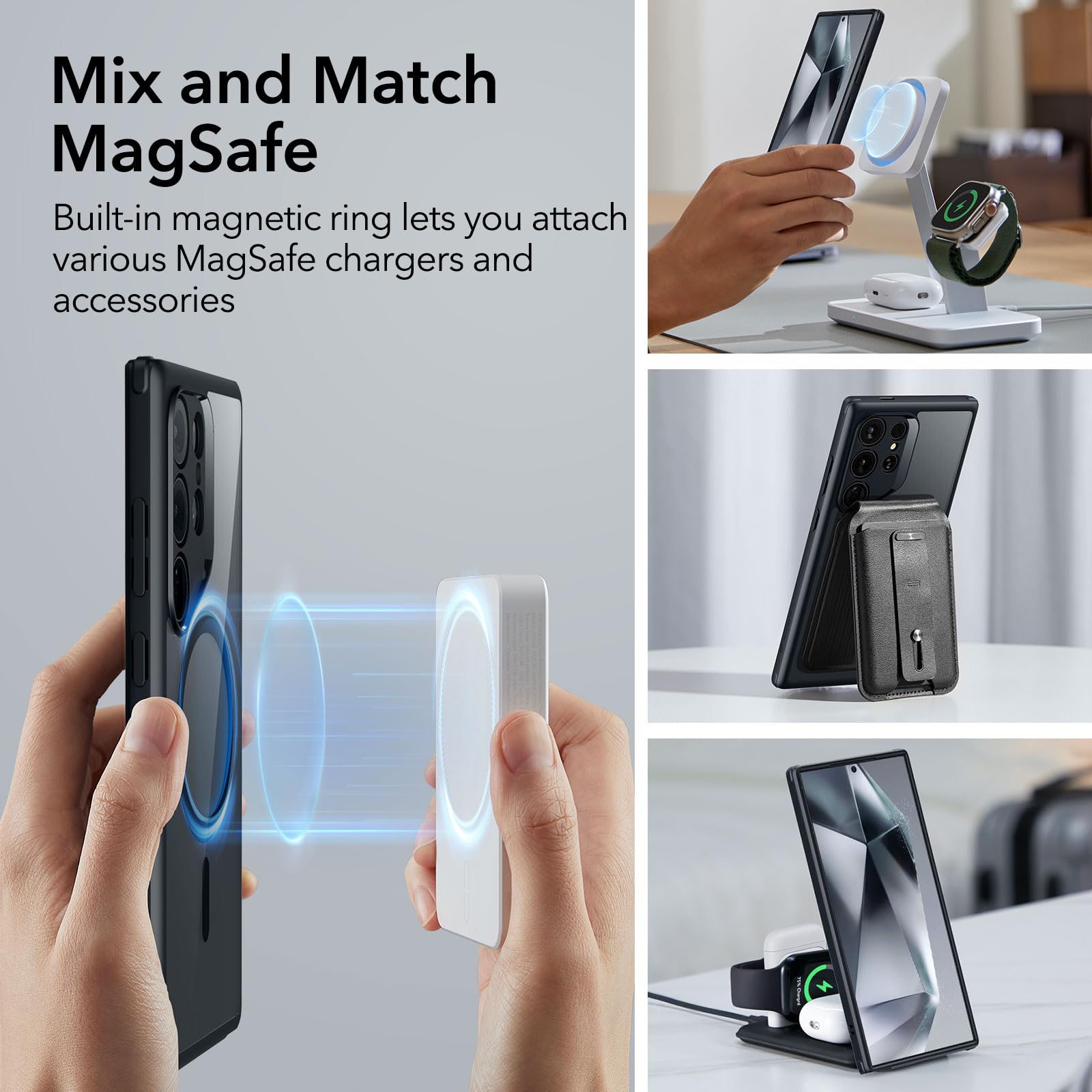 ESR Clear Black Case for Samsung Galaxy S25 Ultra