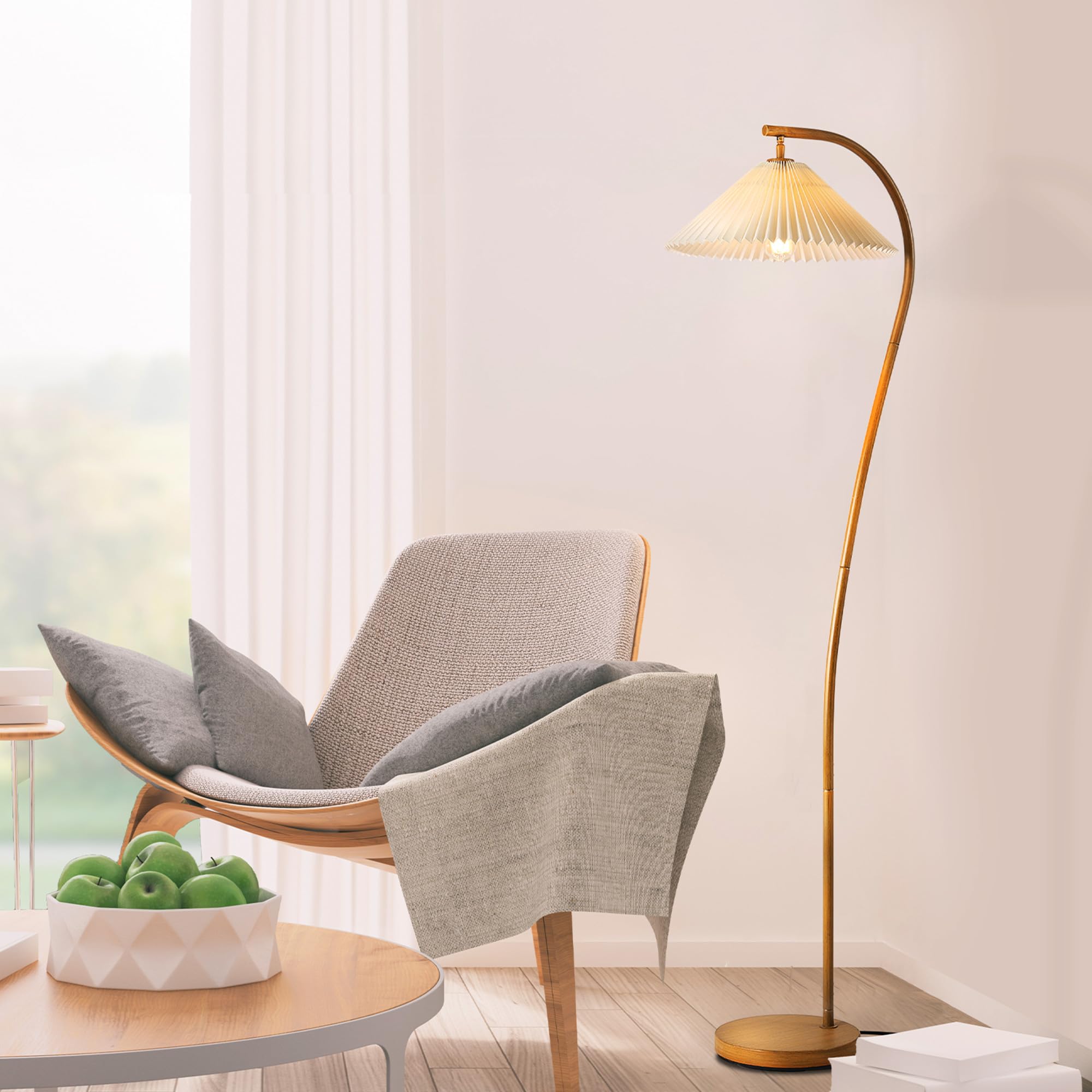 Modern 58 Inch Floor Lamp with Geometric Design