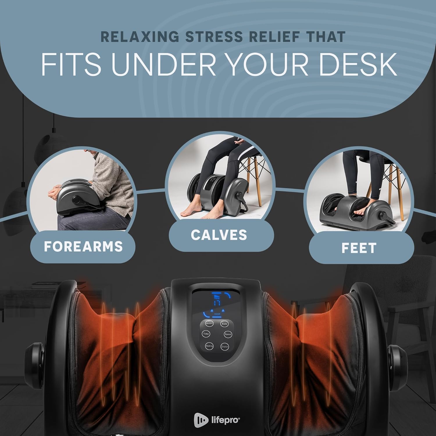 LifePro Shiatsu Foot Massager with Heat for Ultimate Relaxation