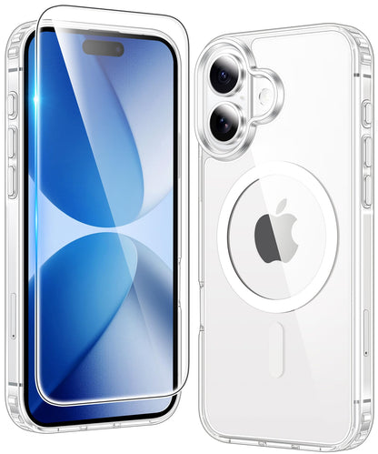 FNTCASE Clear Case For iPhone 17 Pro Max Screen Protector