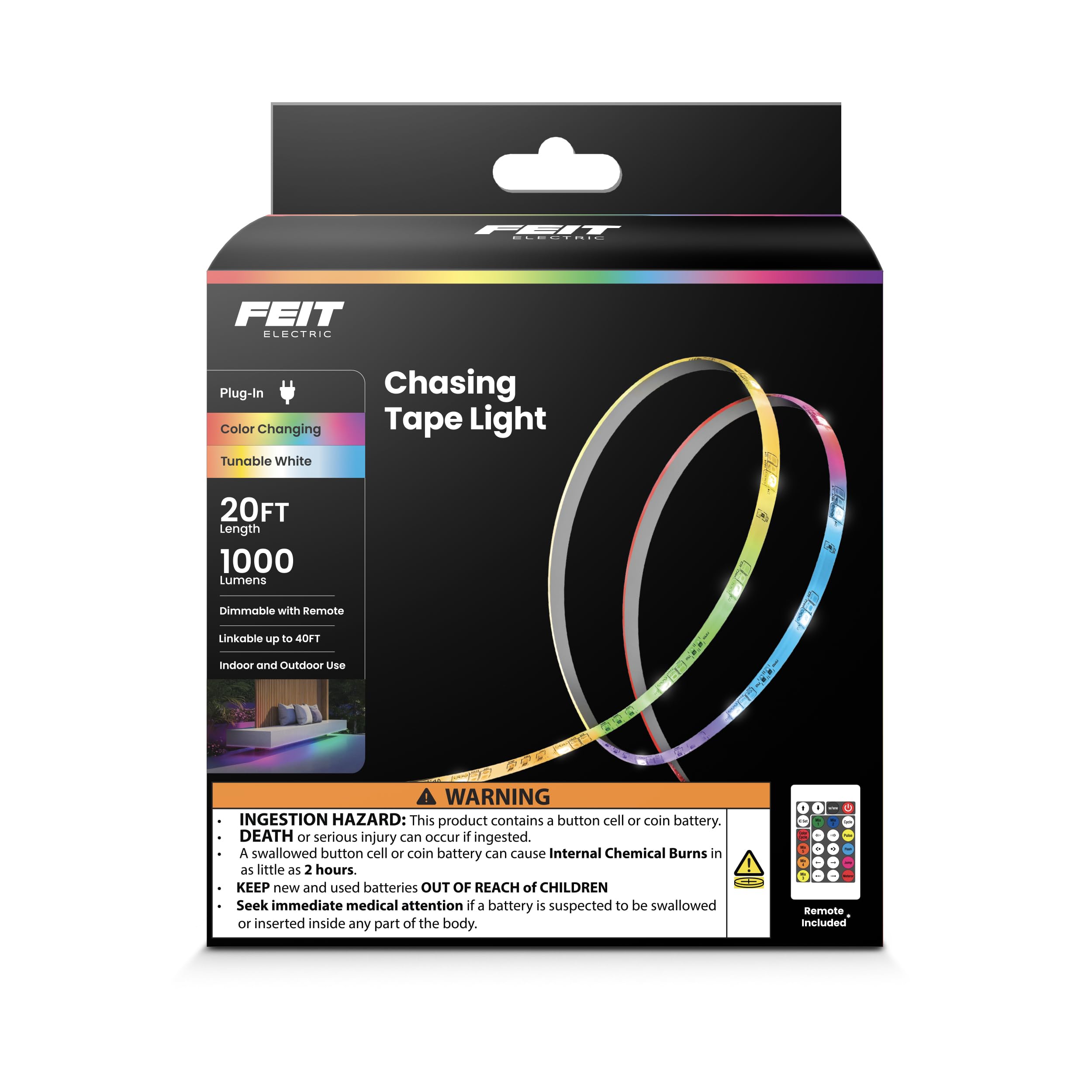 Dimmable RGB Color LED Tape Light For Indoor Ambiance