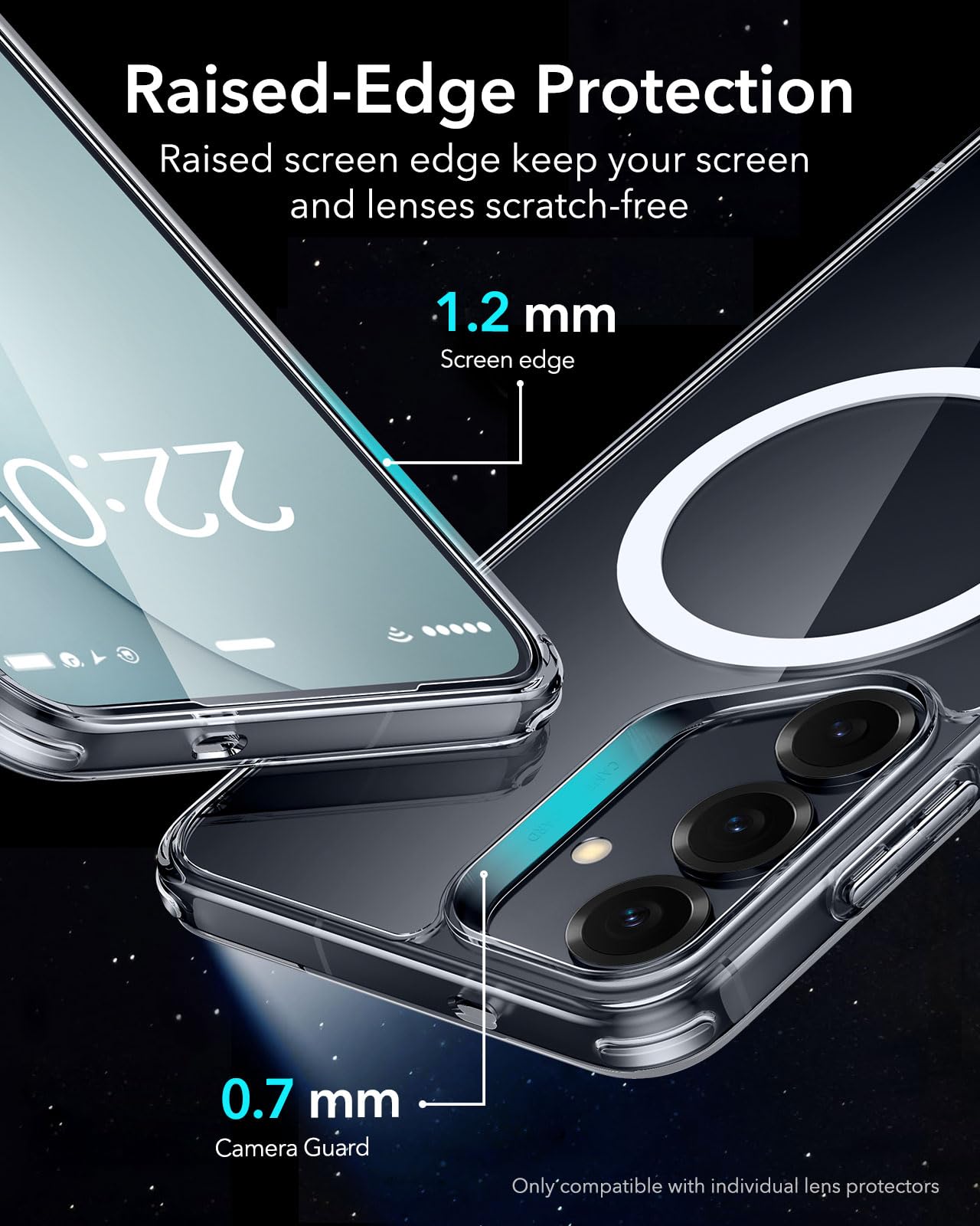 ESR Clear Black Case for Samsung Galaxy S25 Ultra