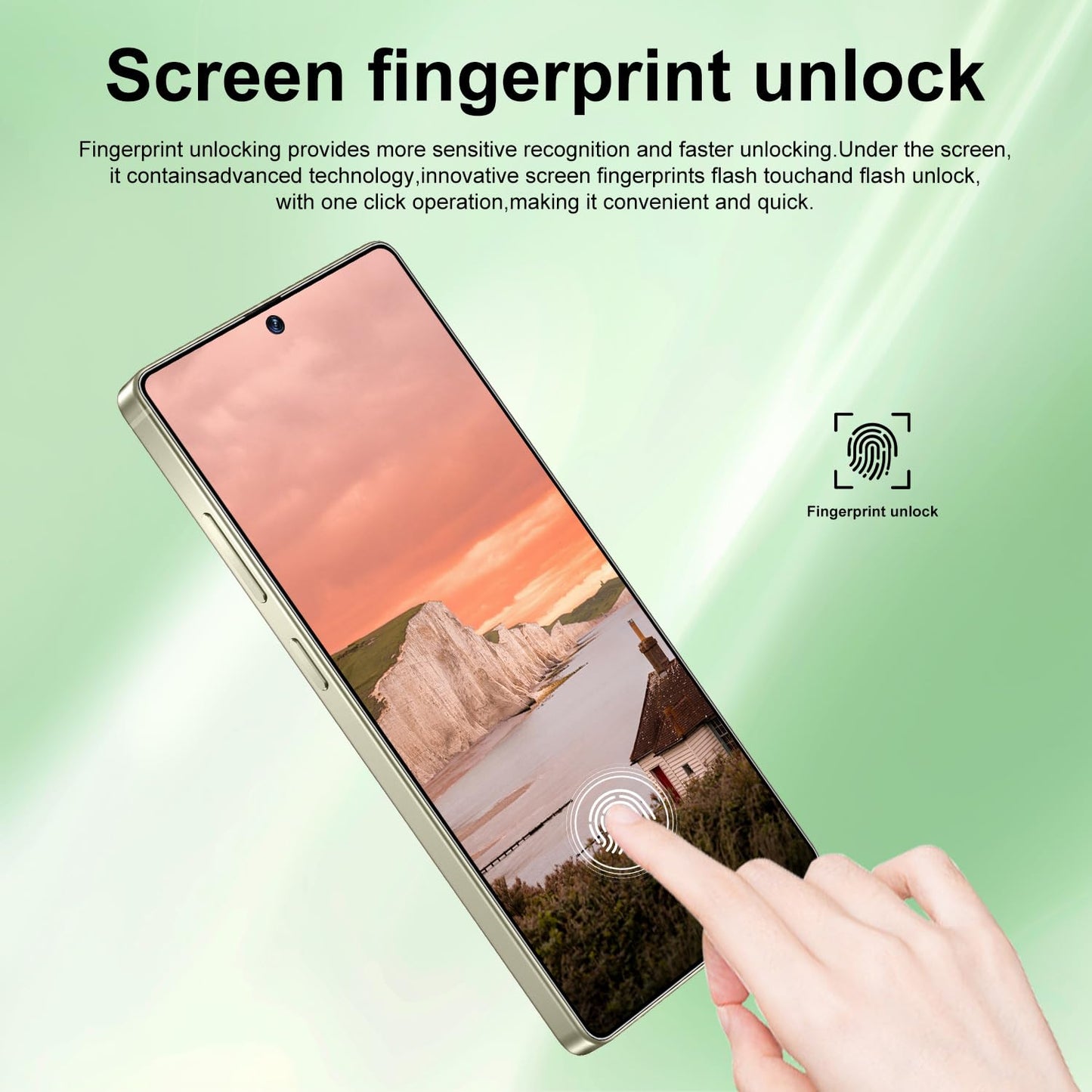 MMY I25 Ultra Unlocked Phone Built In Pen 6.99in 16GB 512GB Android 14 5G Green