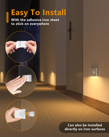 WILLED Motion Sensor Night Light Rechargeable Stair Lights