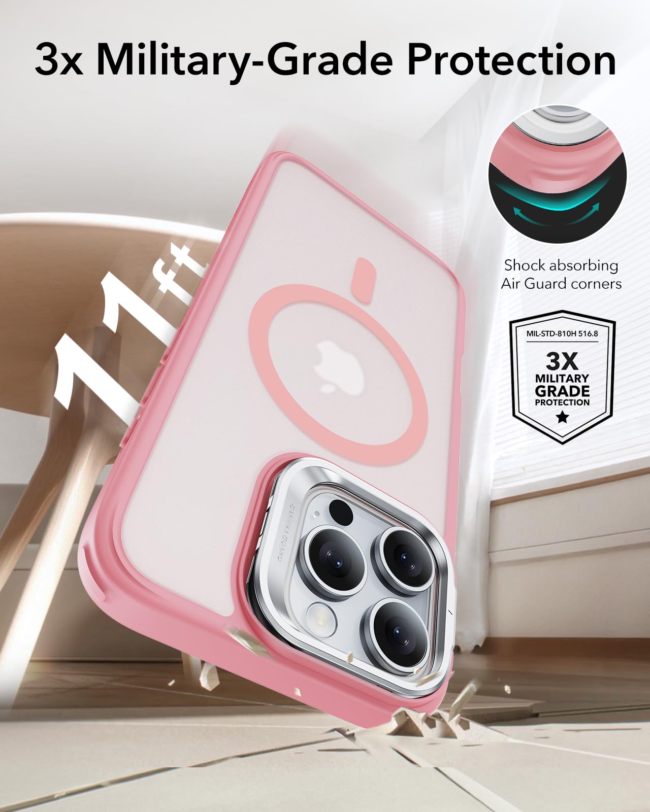 Military-Grade Clear Case for iPhone 16 Pro Max