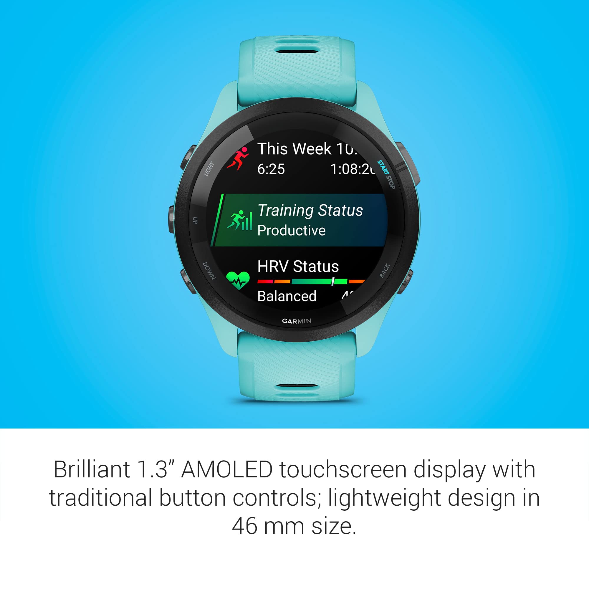Garmin Forerunner 265 Running Watch With Training Insights