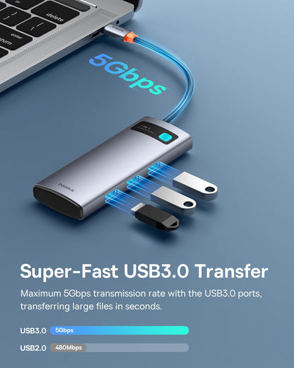 Baseus 4K Multiport Docking Station Dual HDMI DP USB Hub PD