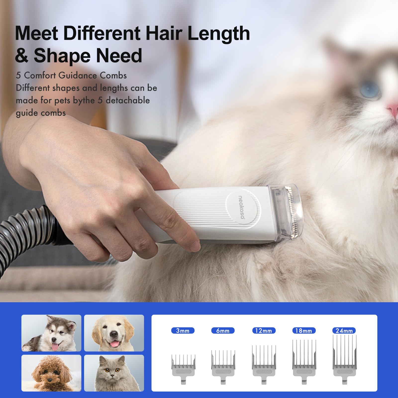 Neakasa P2 Pro Dog Grooming Kit with Vacuum Suction