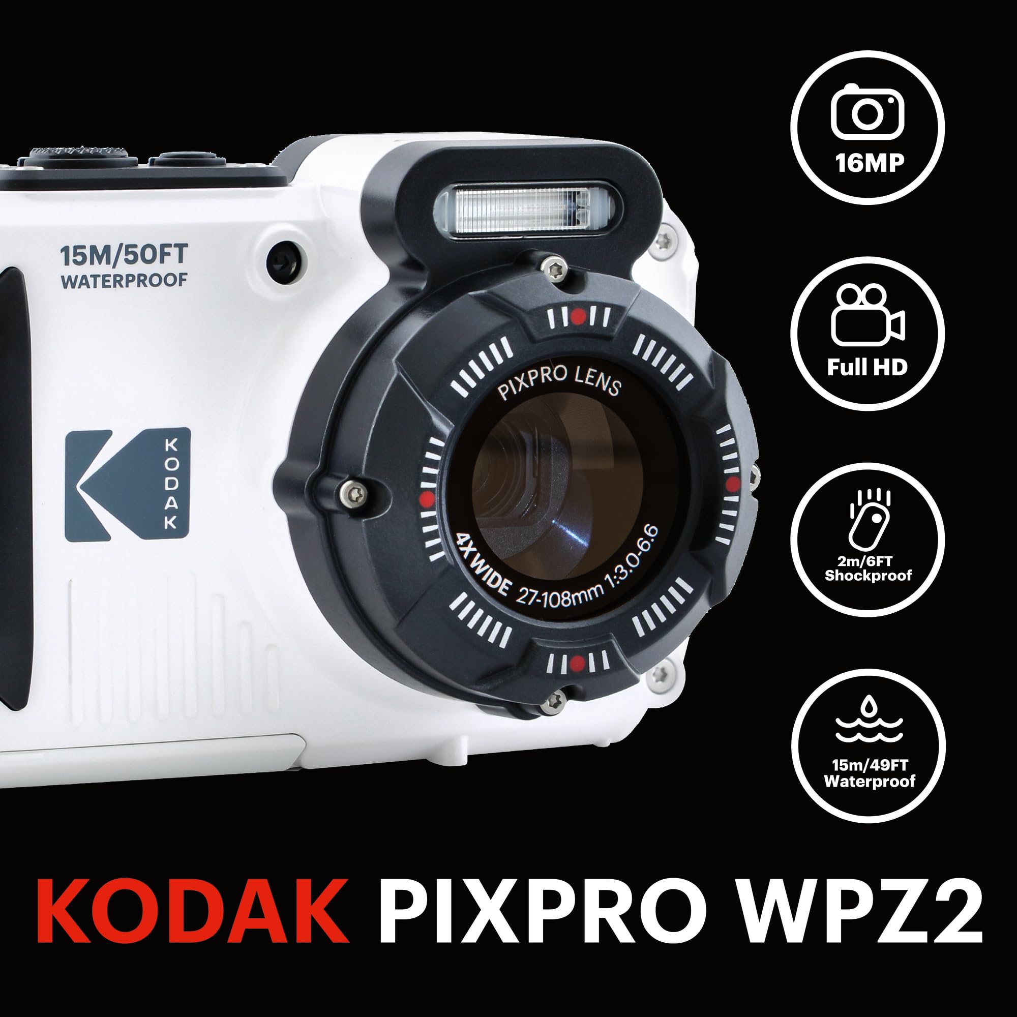 Kodak PIXPRO WPZ2 Waterproof Digital Camera for Adventure