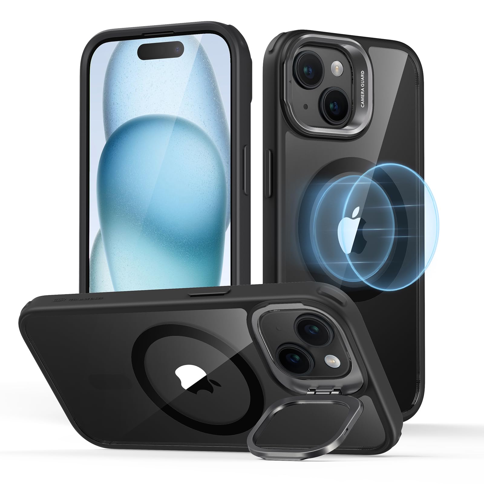 Military-Grade iPhone 16 Pro Max Case with Built-in Stand