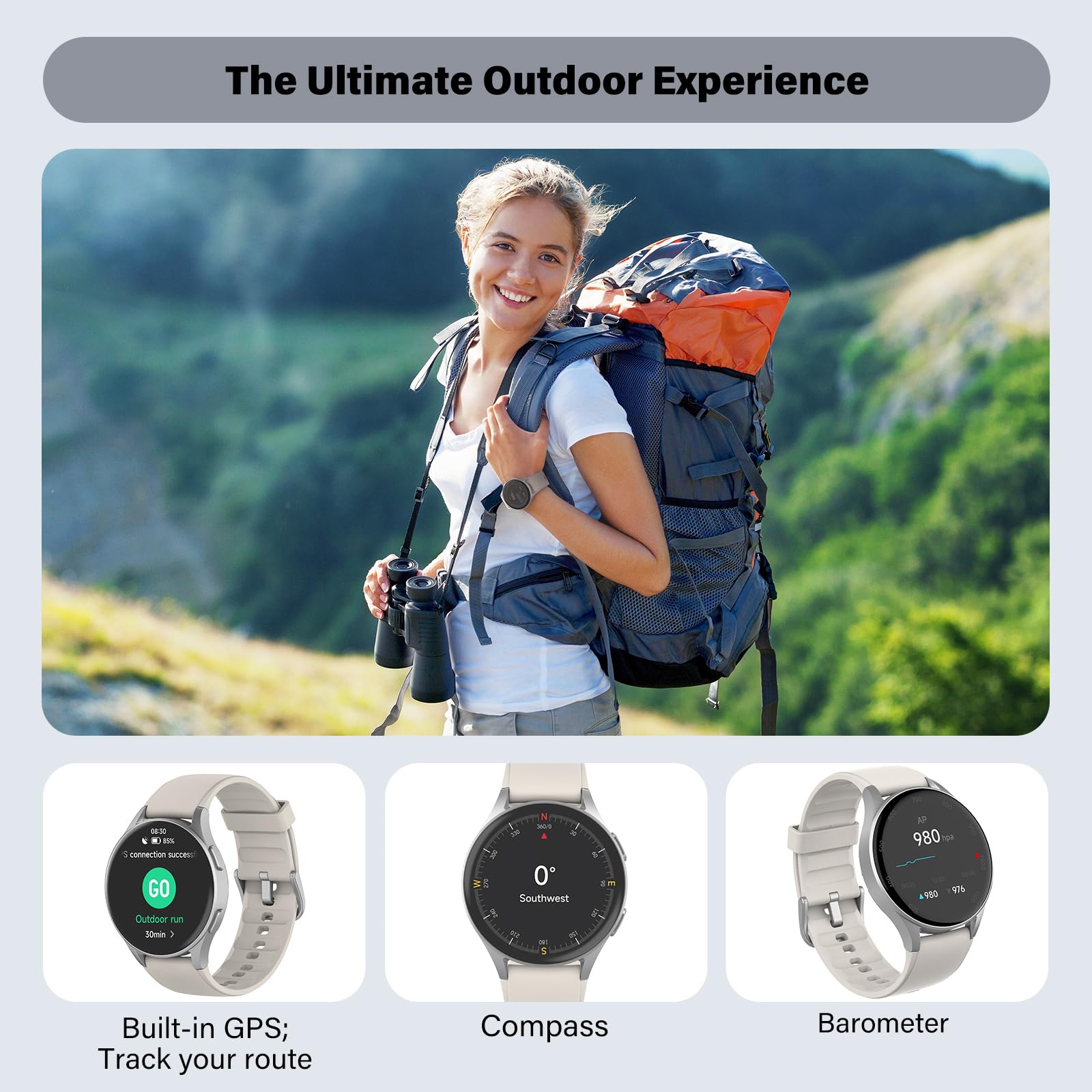 Smart Watch For Women With Alexa Health Tracking AMOLED