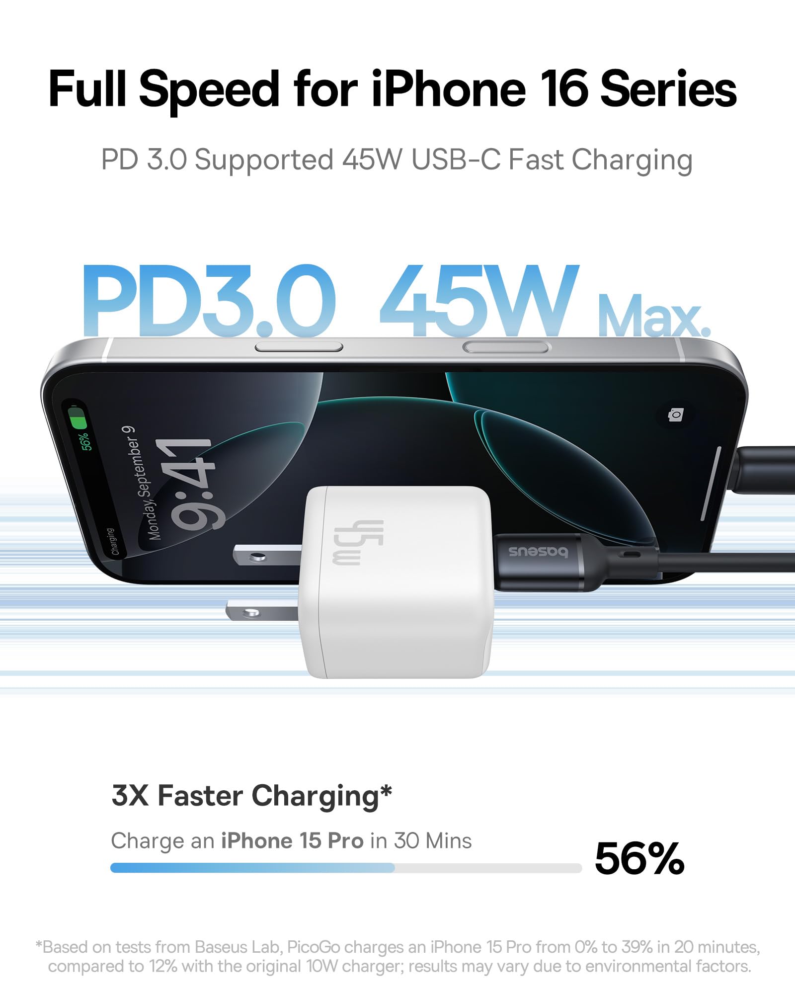 Baseus 45W USB C Fast Charger Block 2 Pack