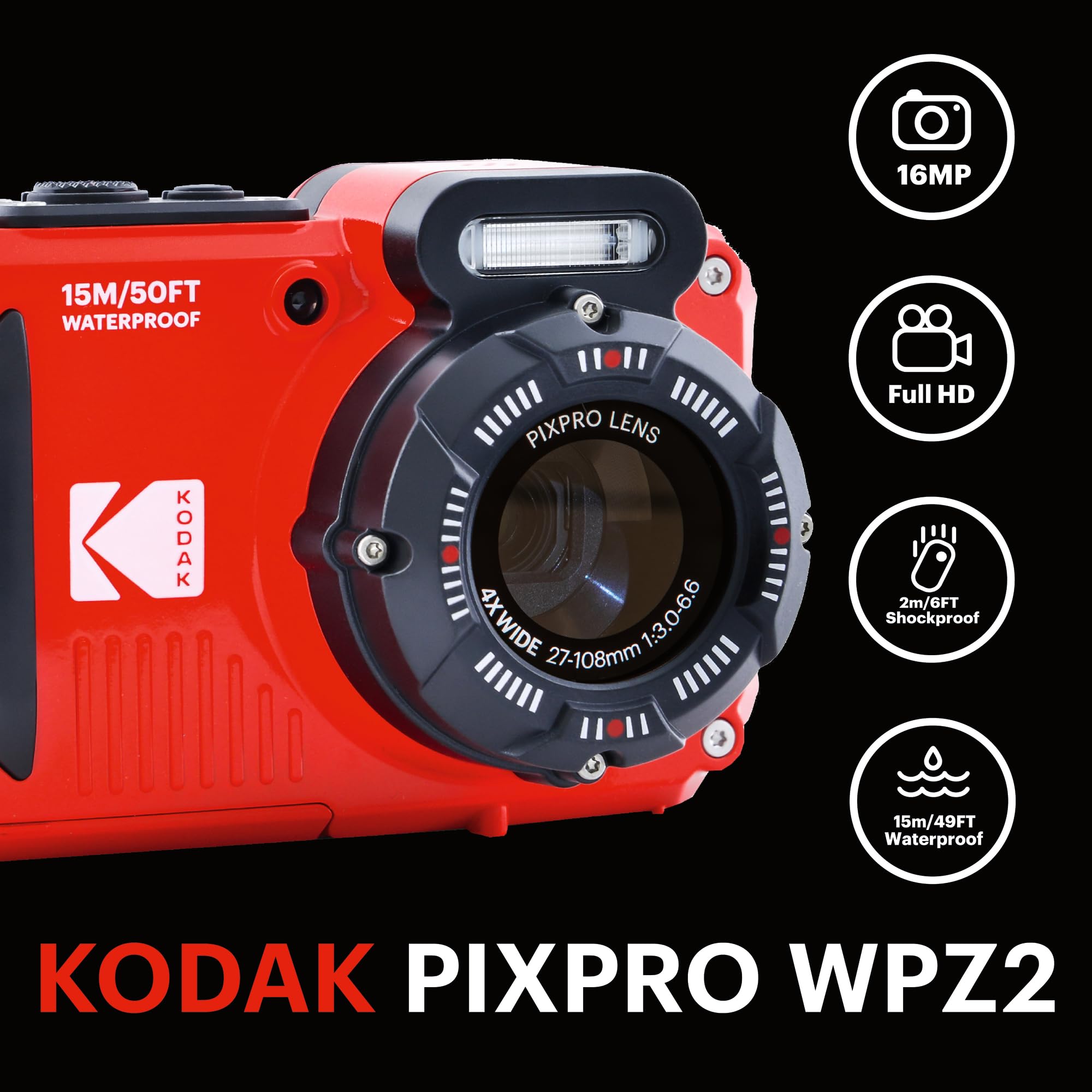 Kodak Pixpro WPZ2 Waterproof Digital Camera for Adventures