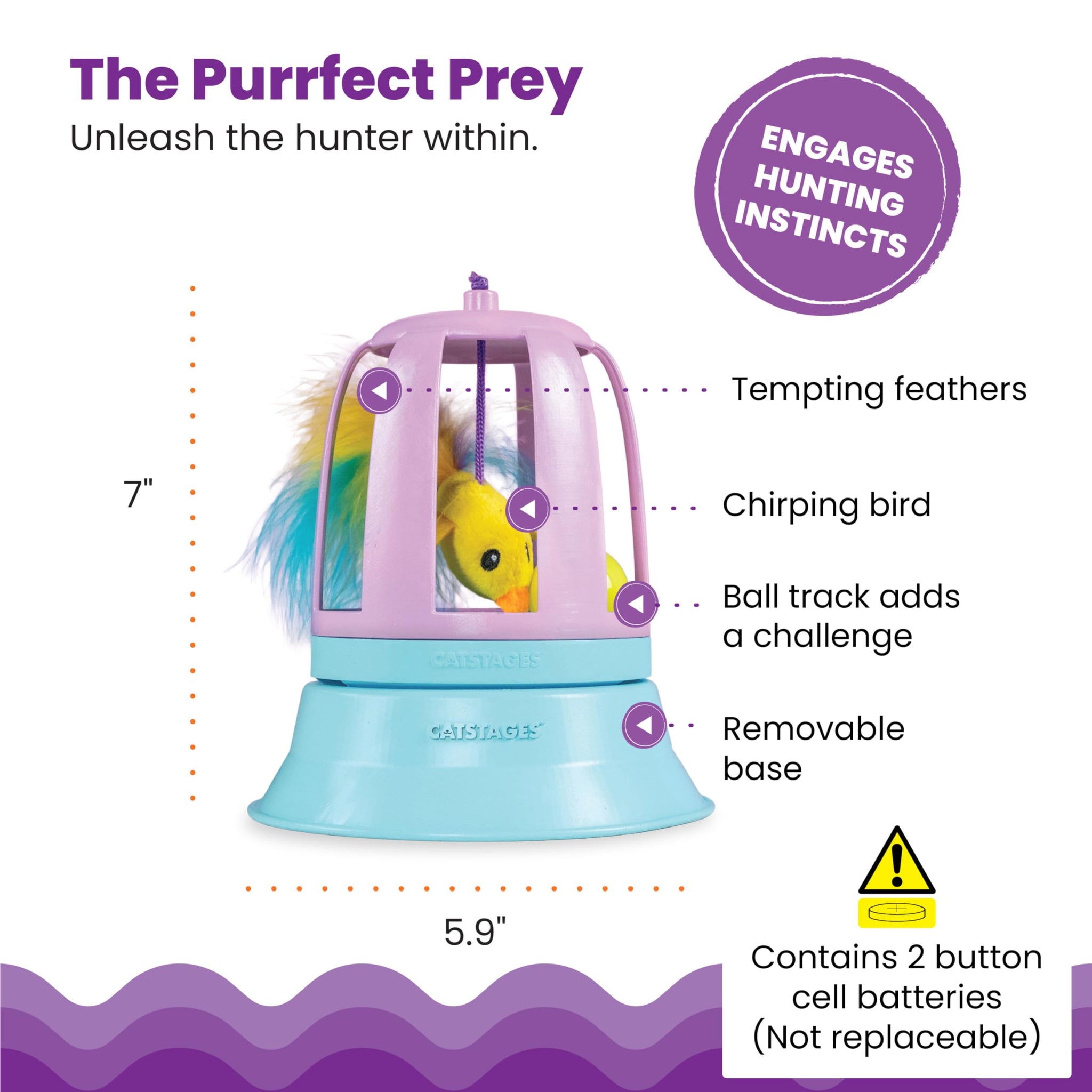 Interactive Flutter Dome Cat Toy for Indoor Play