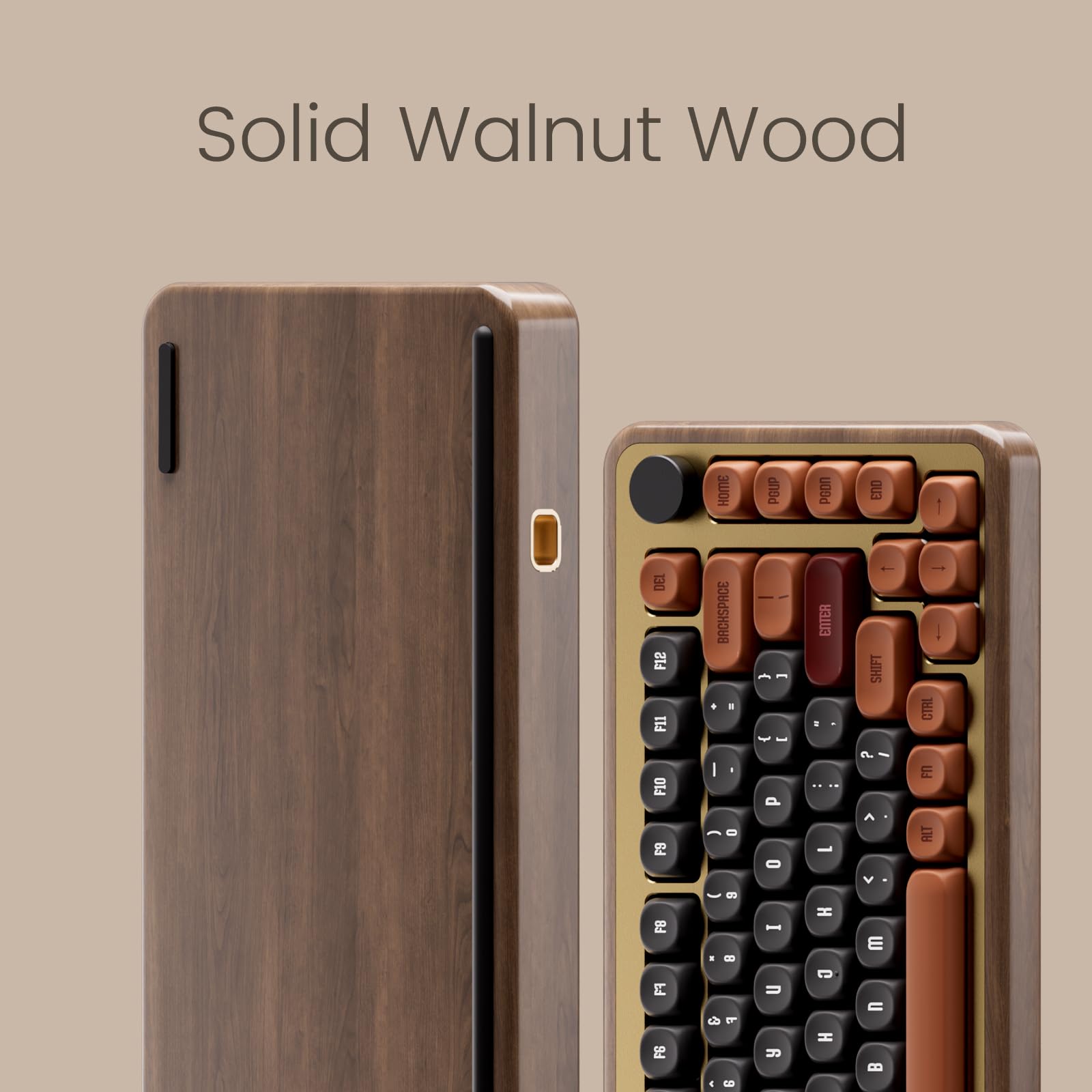 Akko MU02 Mechanical Keyboard with Walnut Case and RGB