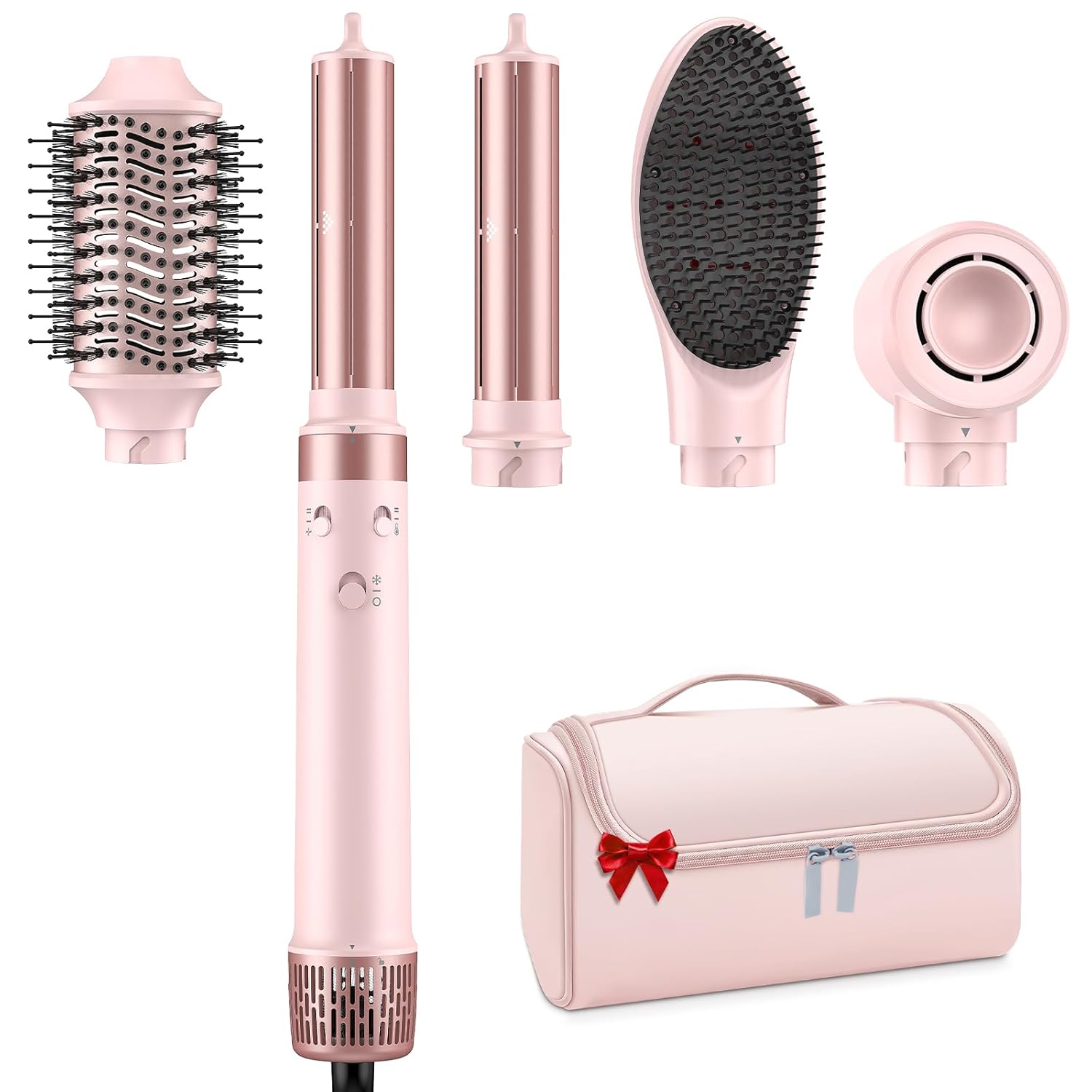 Dual Voltage Hair Dryer Brush for Travel Styling