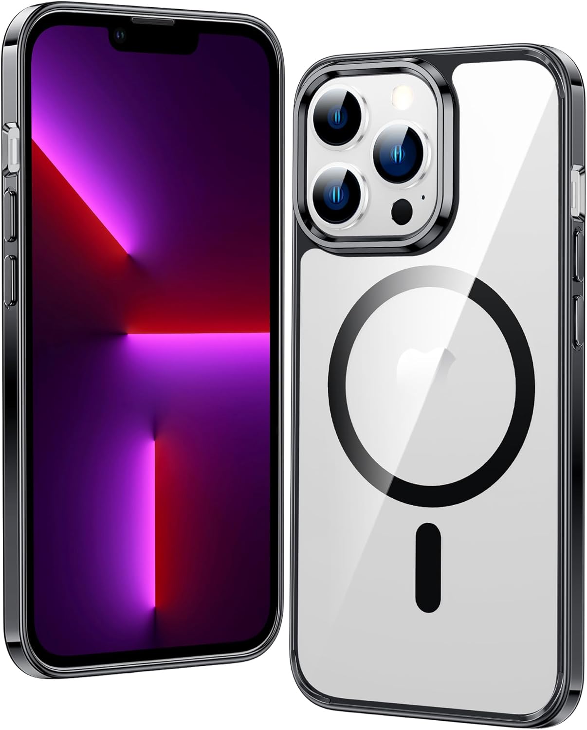 FNTCASE IPhone 16 Case Clear Magnetic MagSafe Screen Protector Drop Proof Rugged