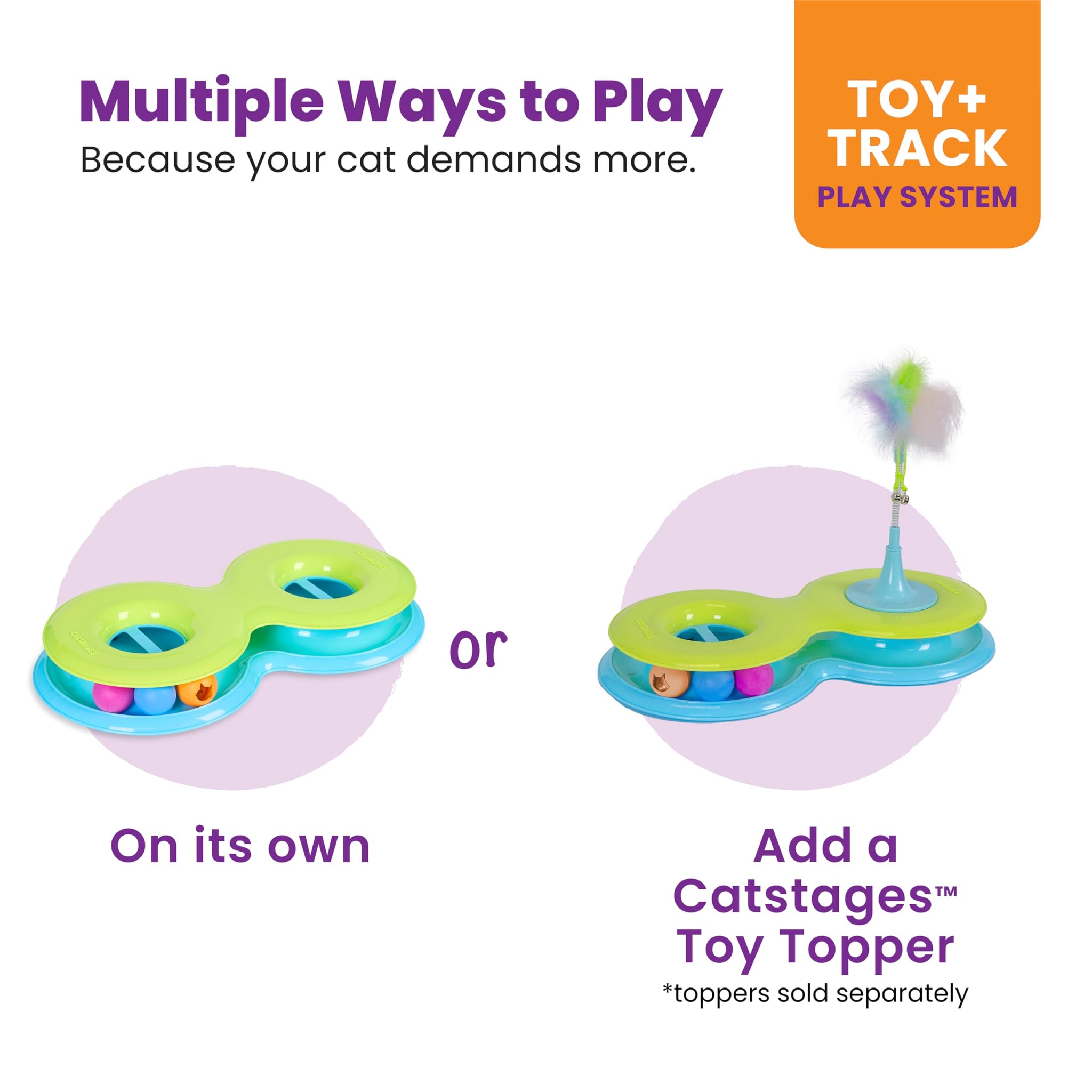 Interactive Three Level Cat Track Toy for Endless Fun