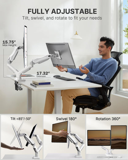 HUANUO Dual Monitor Stand 13 To 32 Inch VESA Desk Mount