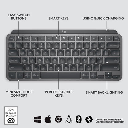 Logitech MX Keys S Wireless Keyboard with Smart Backlighting