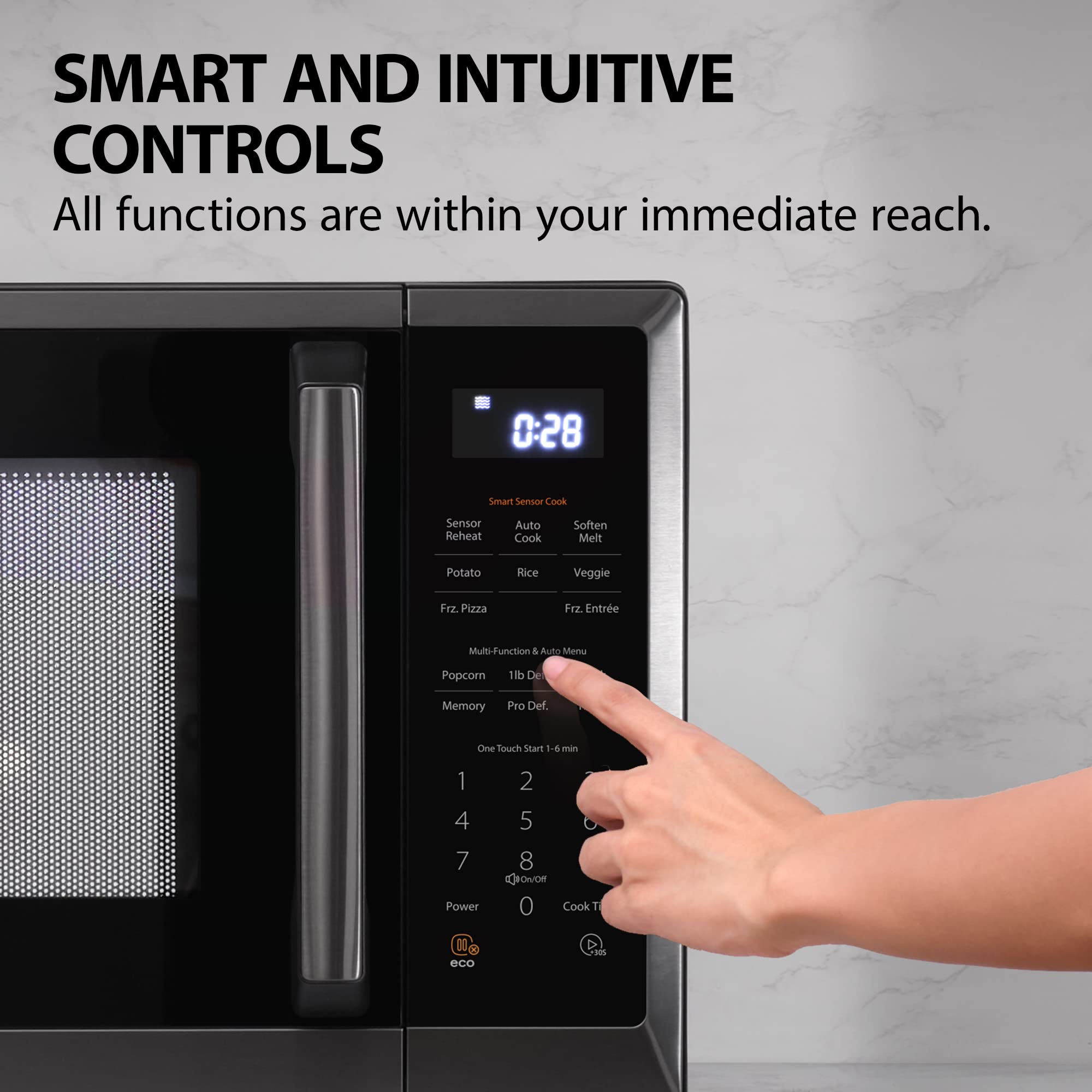 Toshiba Small Countertop Microwave with Child Lock Feature