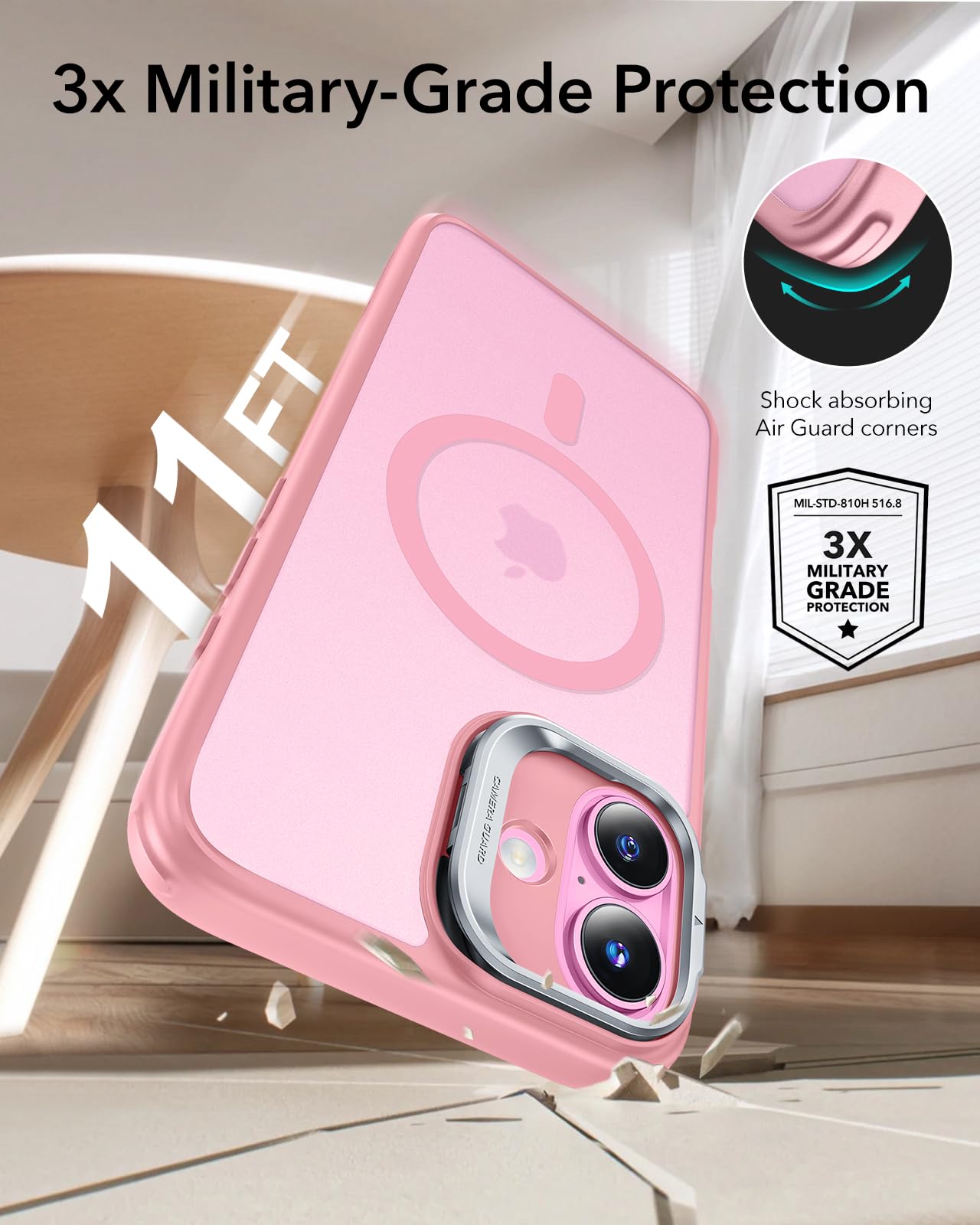 Military-Grade Clear Case for iPhone 16 Pro Max