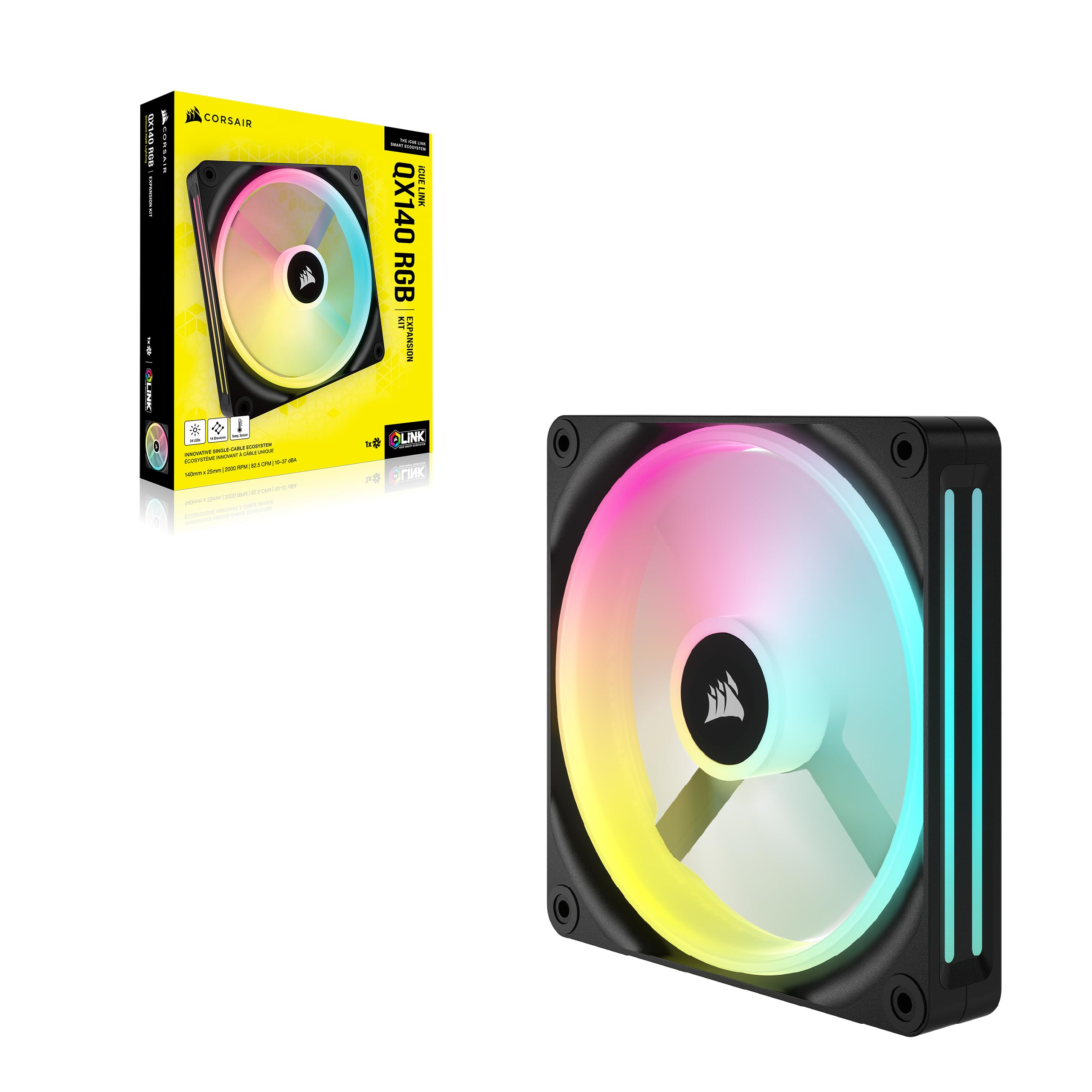 Corsair iCUE LINK QX120 RGB Fan Kit with Magnetic Dome Design