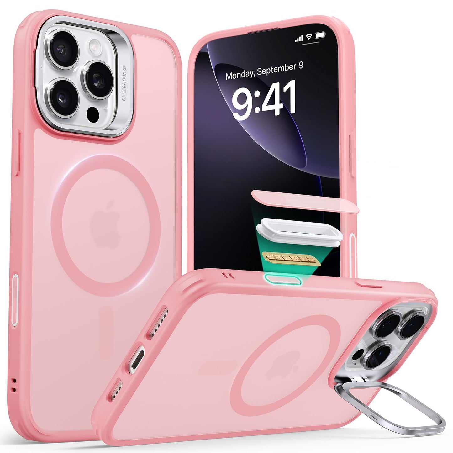 Military-Grade iPhone 16 Pro Max Case with Built-in Stand