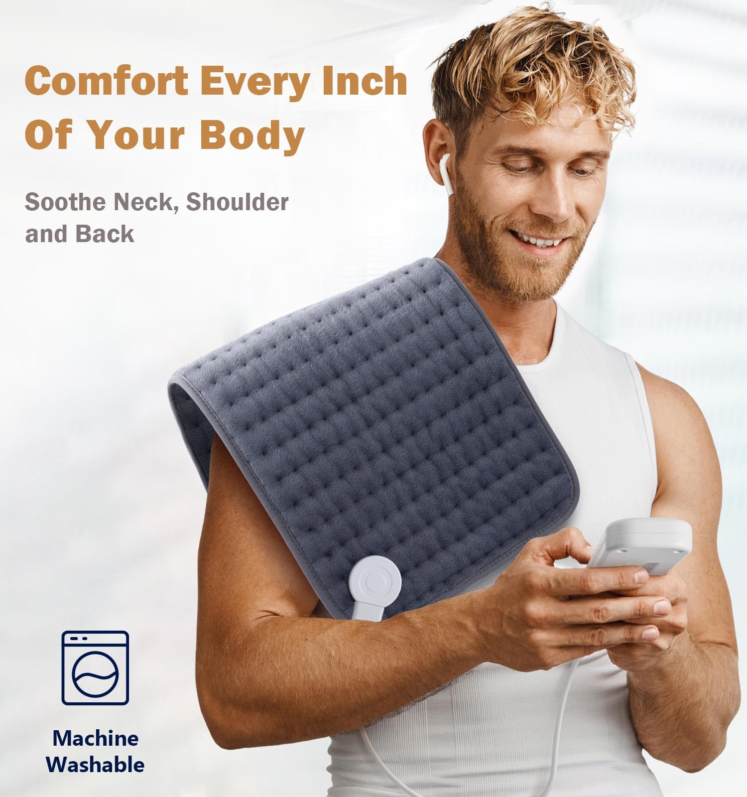 Electric Heating Pad for Back Pain Relief with Auto Off