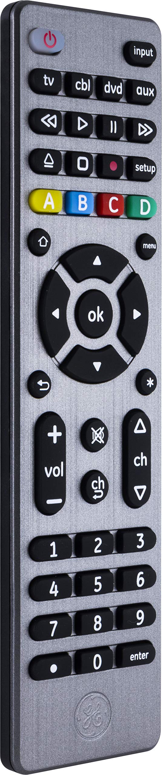 GE Universal Remote Control for 4 Devices Easy Setup