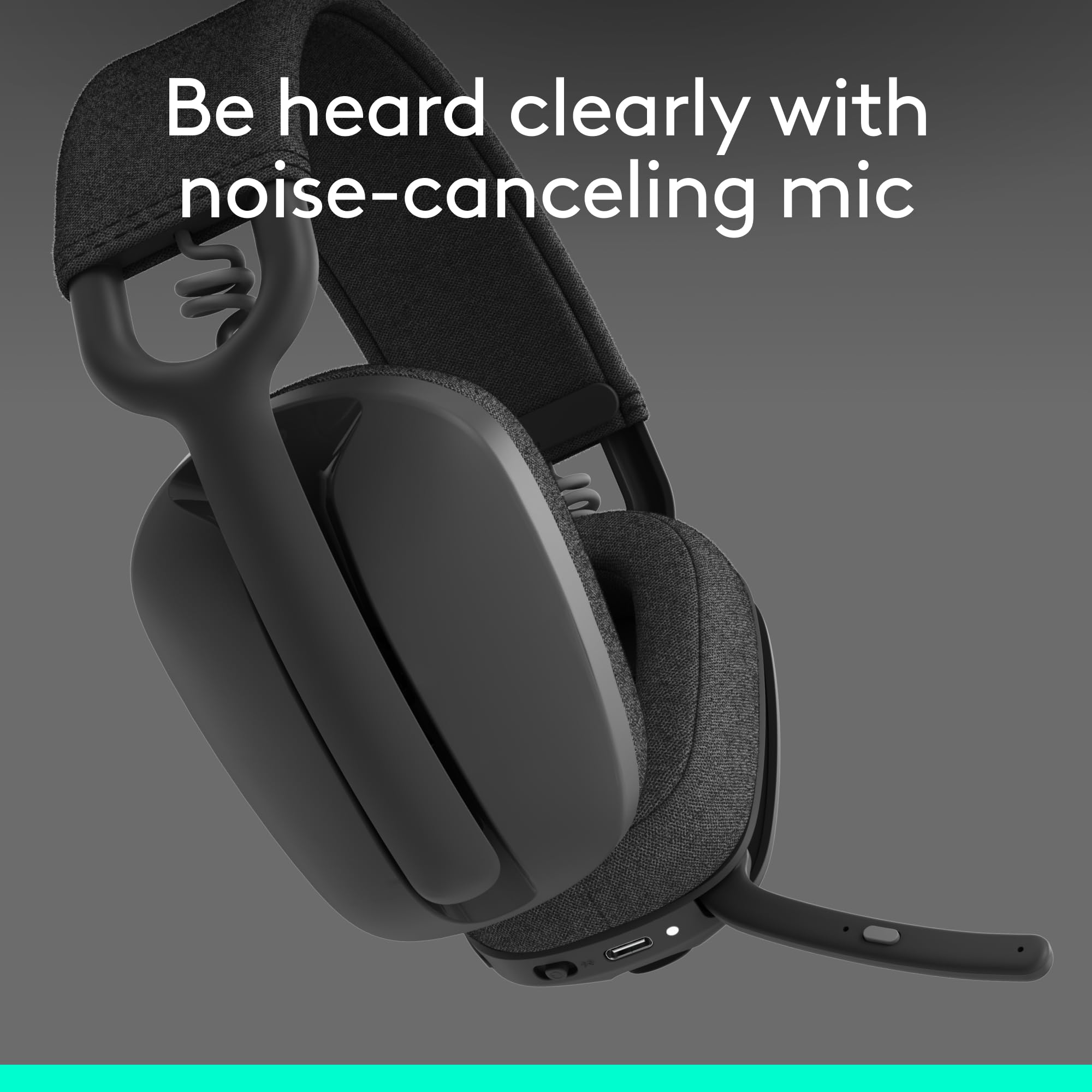 Logitech Zone Vibe 100 Wireless Headphones with Noise Canceling Microphone