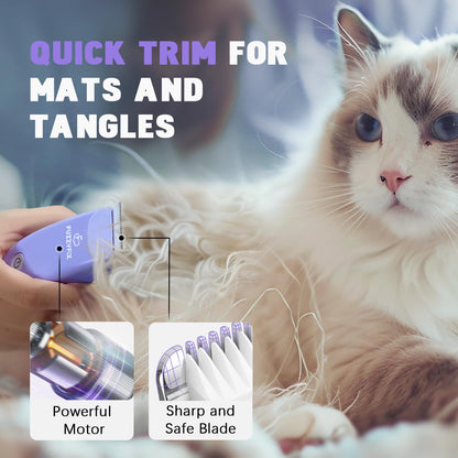 Portable Low Noise Pet Grooming Clippers for Matted Hair