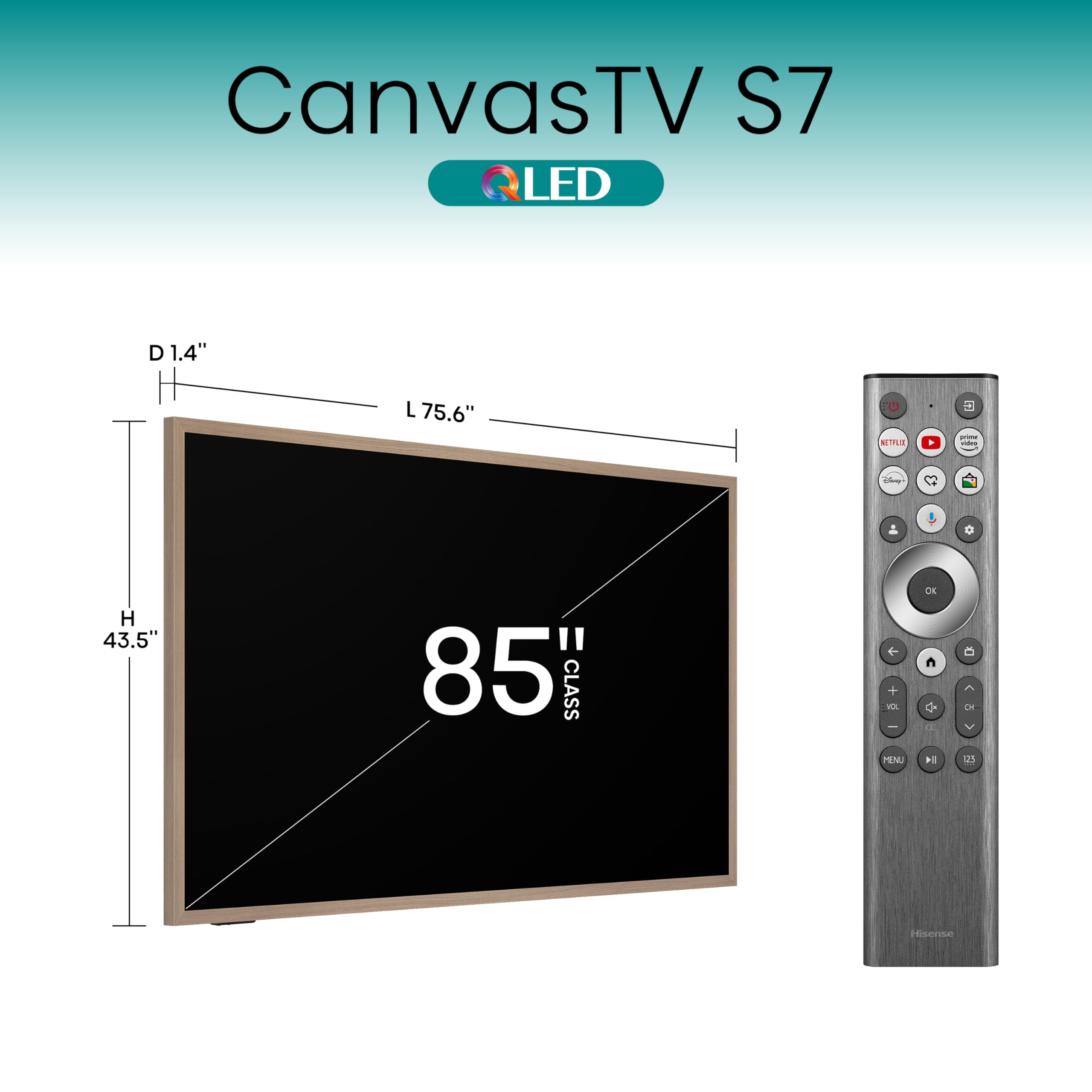 Hisense 65 Inch QLED Smart TV With Art Mode