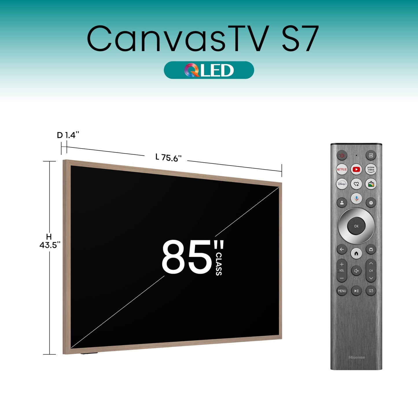 Hisense 65 Inch QLED Smart TV With Art Mode