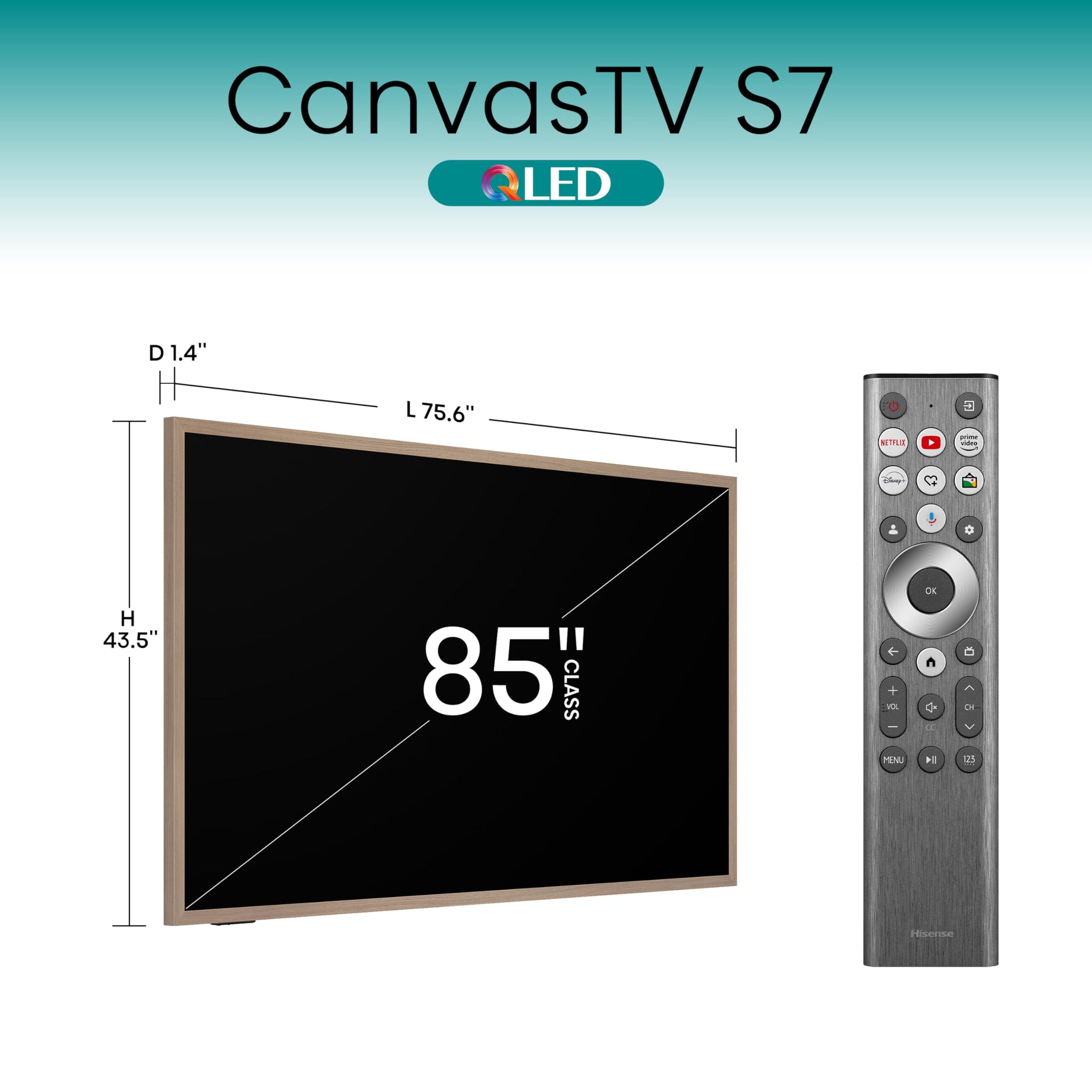 Hisense 65 Inch QLED Smart TV With Art Mode
