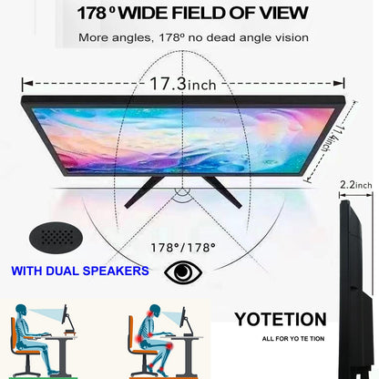 Yotetion 19 Inch Monitor 1440x900 75Hz HDMI VGA VESA 75mm