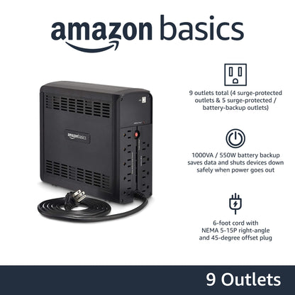Amazon Basics UPS Battery Backup Power Outage Protection