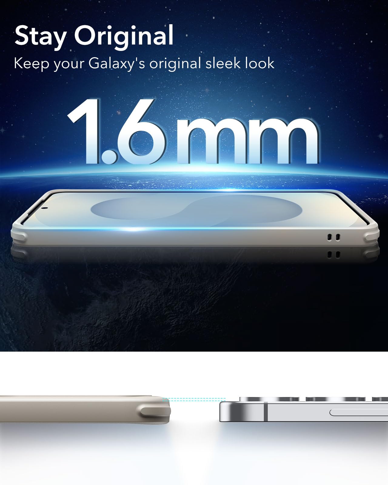 ESR Clear Black Case for Samsung Galaxy S25 Ultra