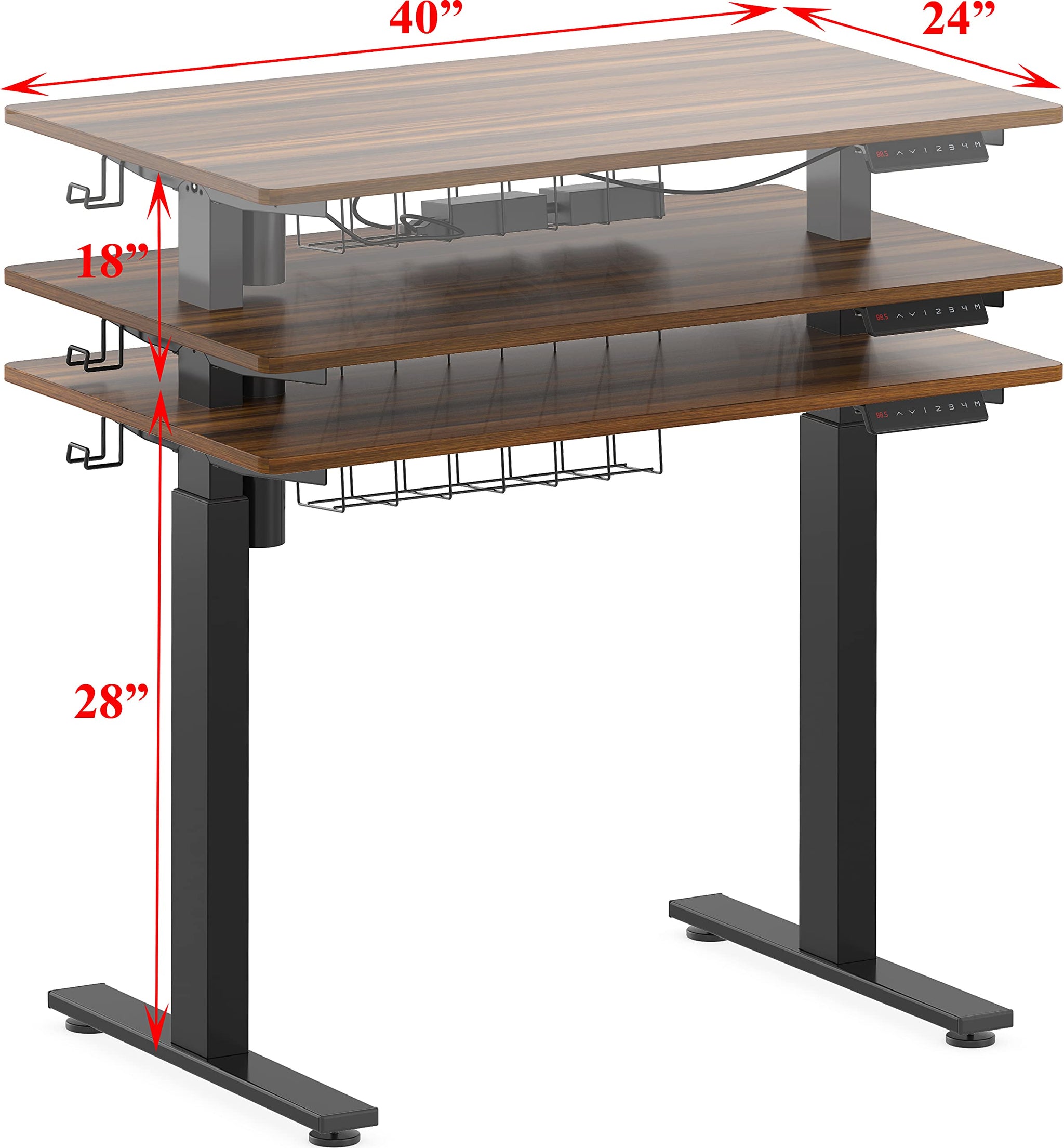 Height Adjustable Standing Desk with Memory Preset Feature
