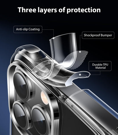 Mkeke Clear Case for iPhone 17 Pro Max Shockproof Bumper