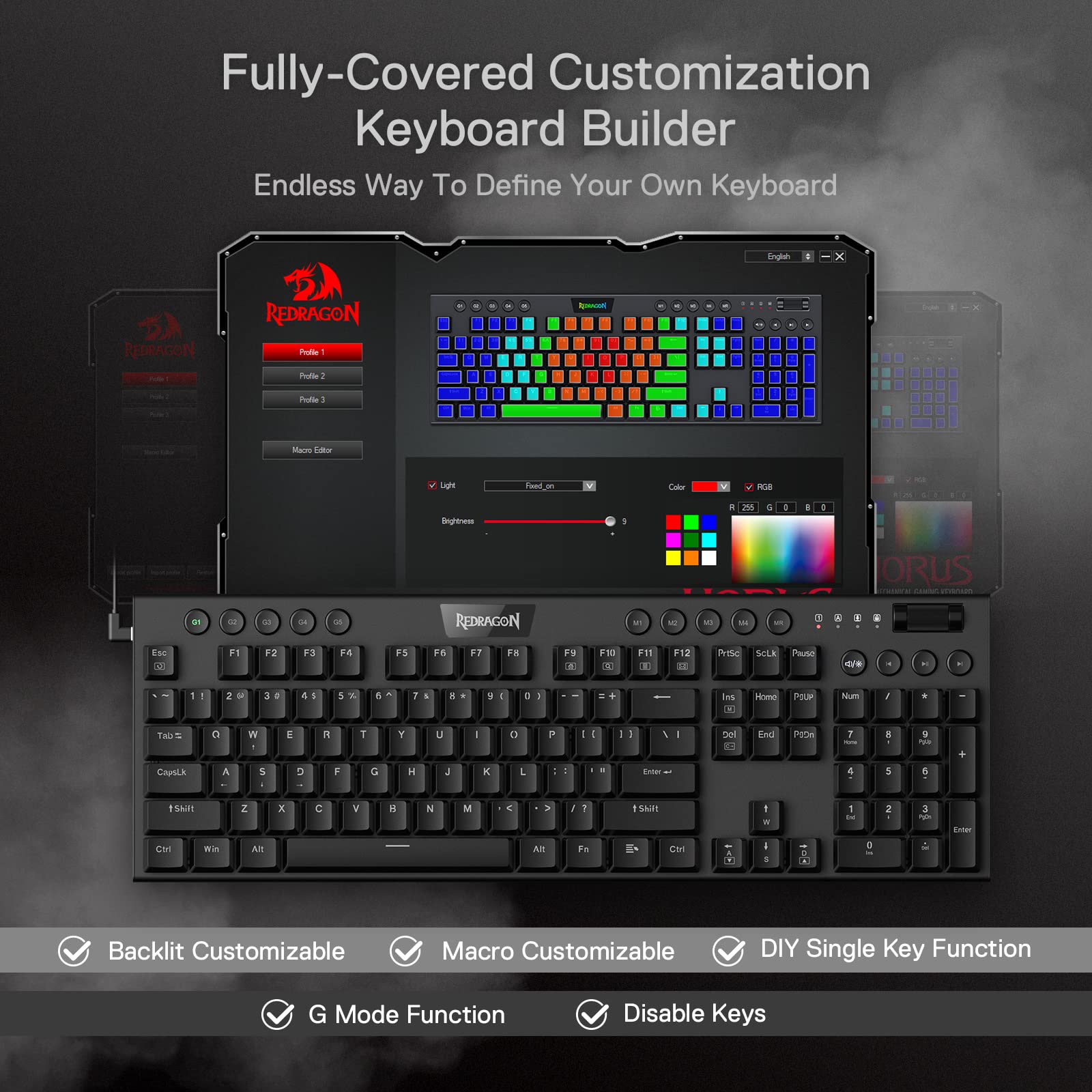 Redragon K618 Pro Wireless RGB Mechanical Keyboard