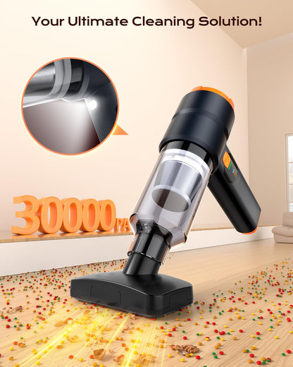 Portable Cordless Car Vacuum Handheld With 30000Pa Suction