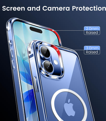 Mkeke Clear Case for iPhone 17 Pro Max Shockproof Bumper